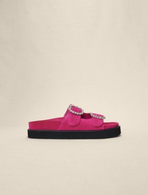 Maje DiamantPlatform Sandalen Dames Fuchsie Roze | JVGEUQY-02