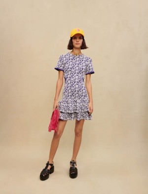 Maje Floral With Cut-outs Mini-jurk Dames Gekleurd | OBVKTEP-94