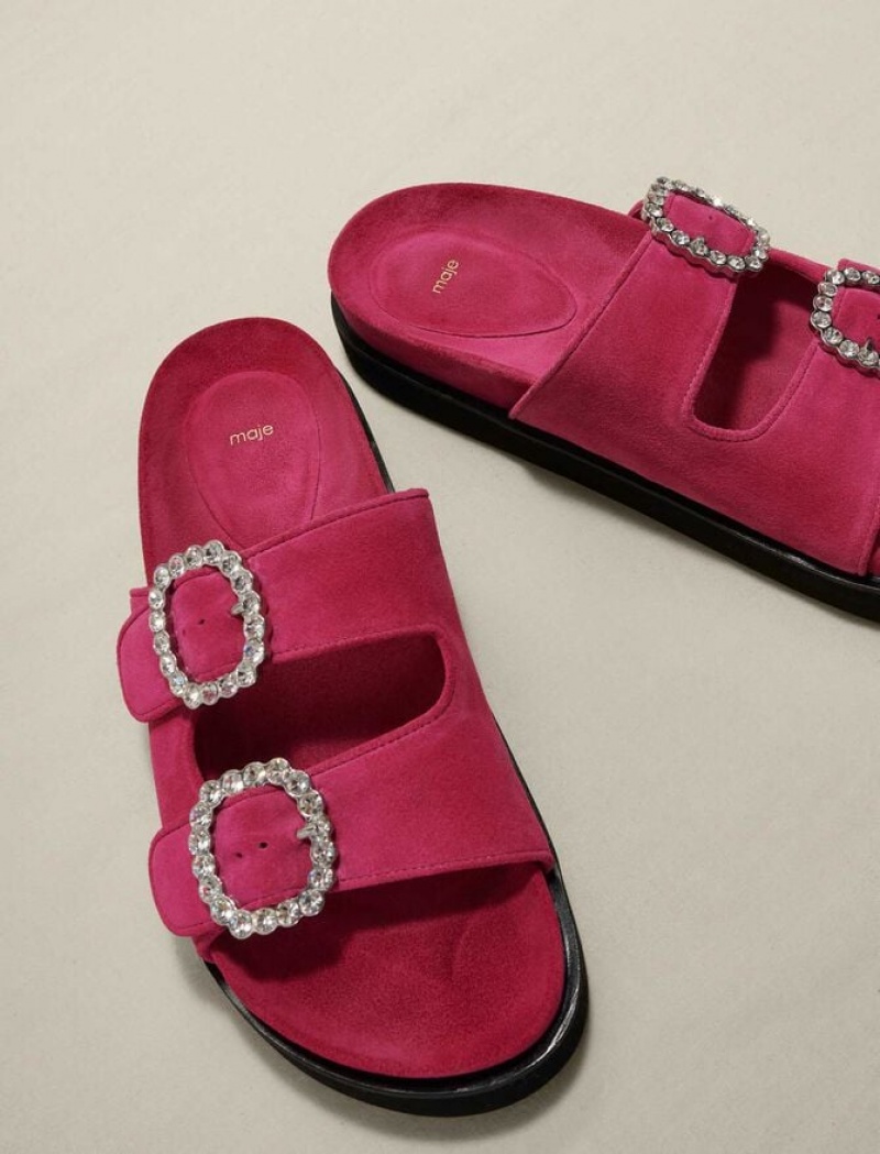 Maje DiamantPlatform Sandalen Dames Fuchsie Roze | JVGEUQY-02