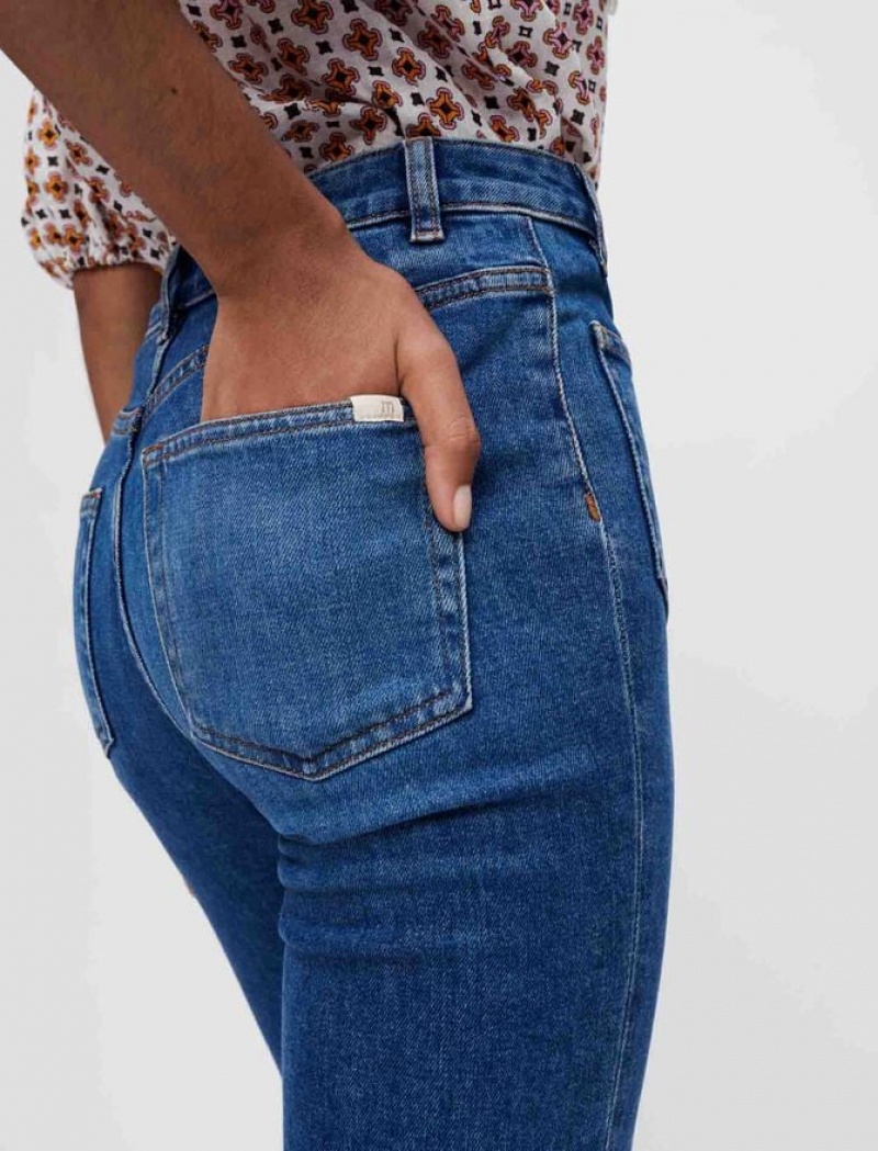 Maje Double-pocket With A Slight Flare Jeans Dames Blauw | JWZXCFR-02