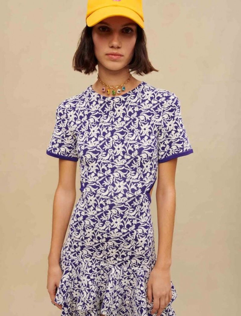 Maje Floral With Cut-outs Mini-jurk Dames Gekleurd | OBVKTEP-94