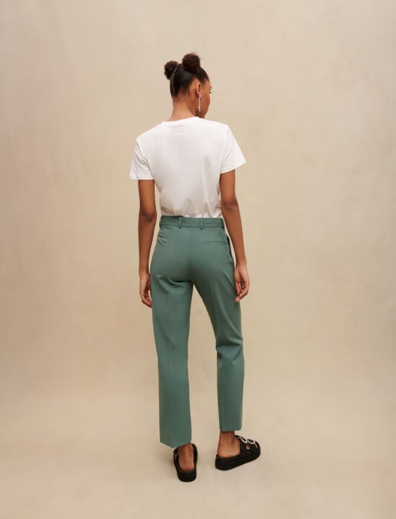 Maje Rechtdoor-cut Tailored Broek Dames Groen | DNCHVAG-76