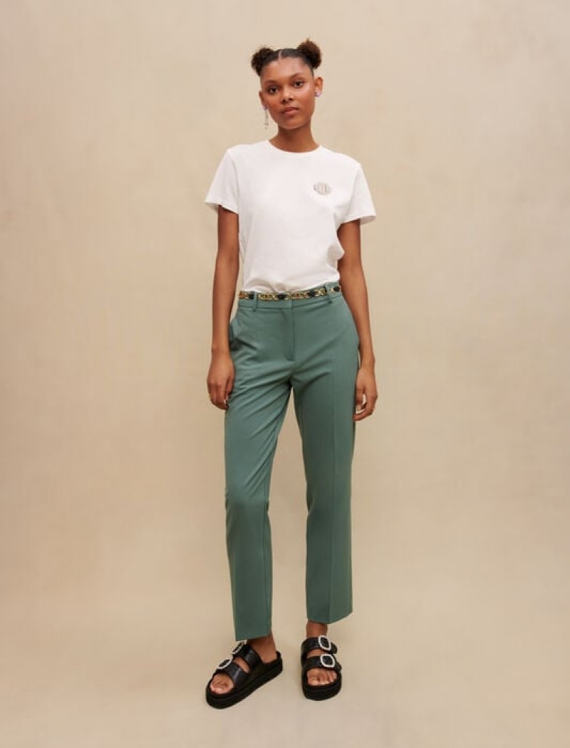 Maje Rechtdoor-cut Tailored Broek Dames Groen | DNCHVAG-76