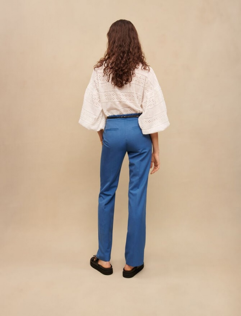 Maje Rechtdoor-cut Tailored Broek Dames Blauw | JBYSTOV-27