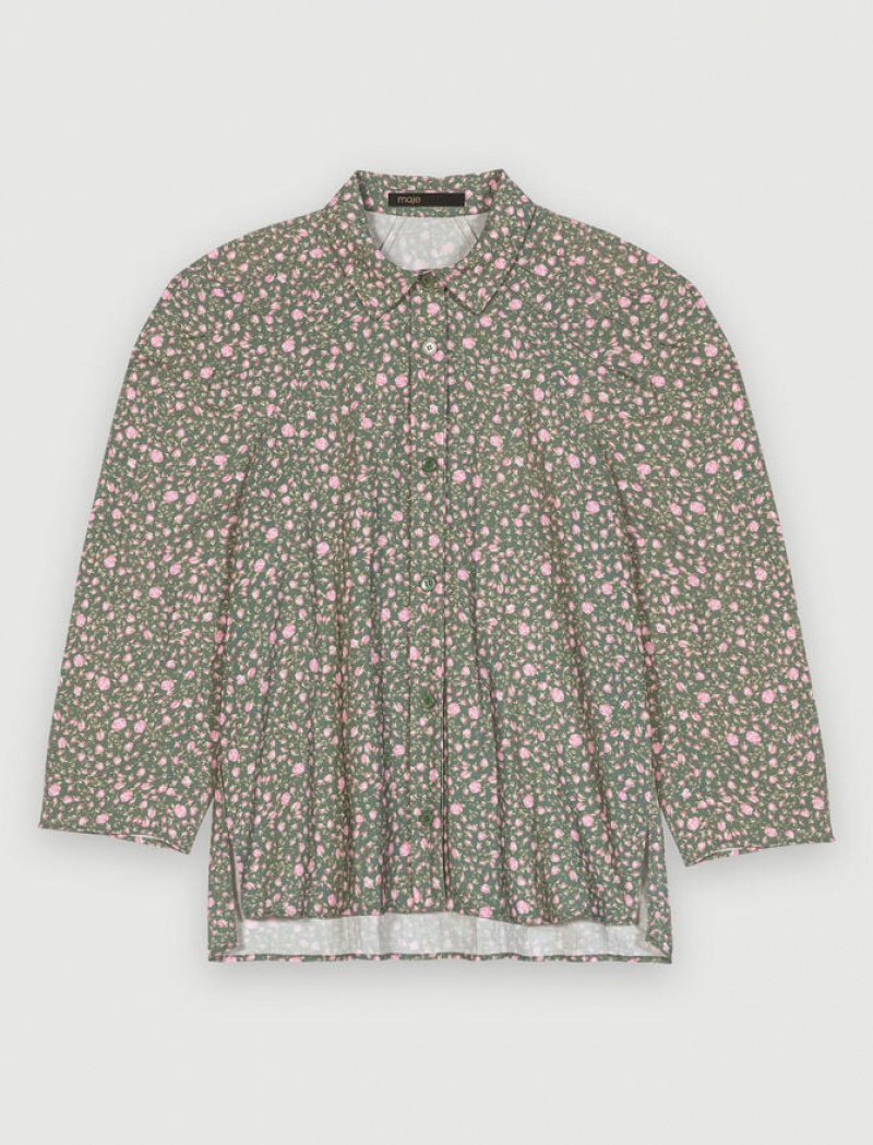 Maje Rosebud-print Blouse Dames Gekleurd | ACGDWIN-51