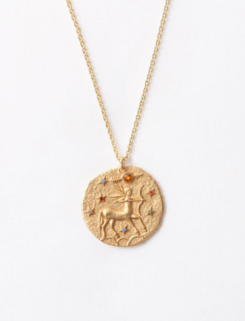 Maje Sagittarius Zodiac Sign Sieraden Dames Goud | OVIJACF-42