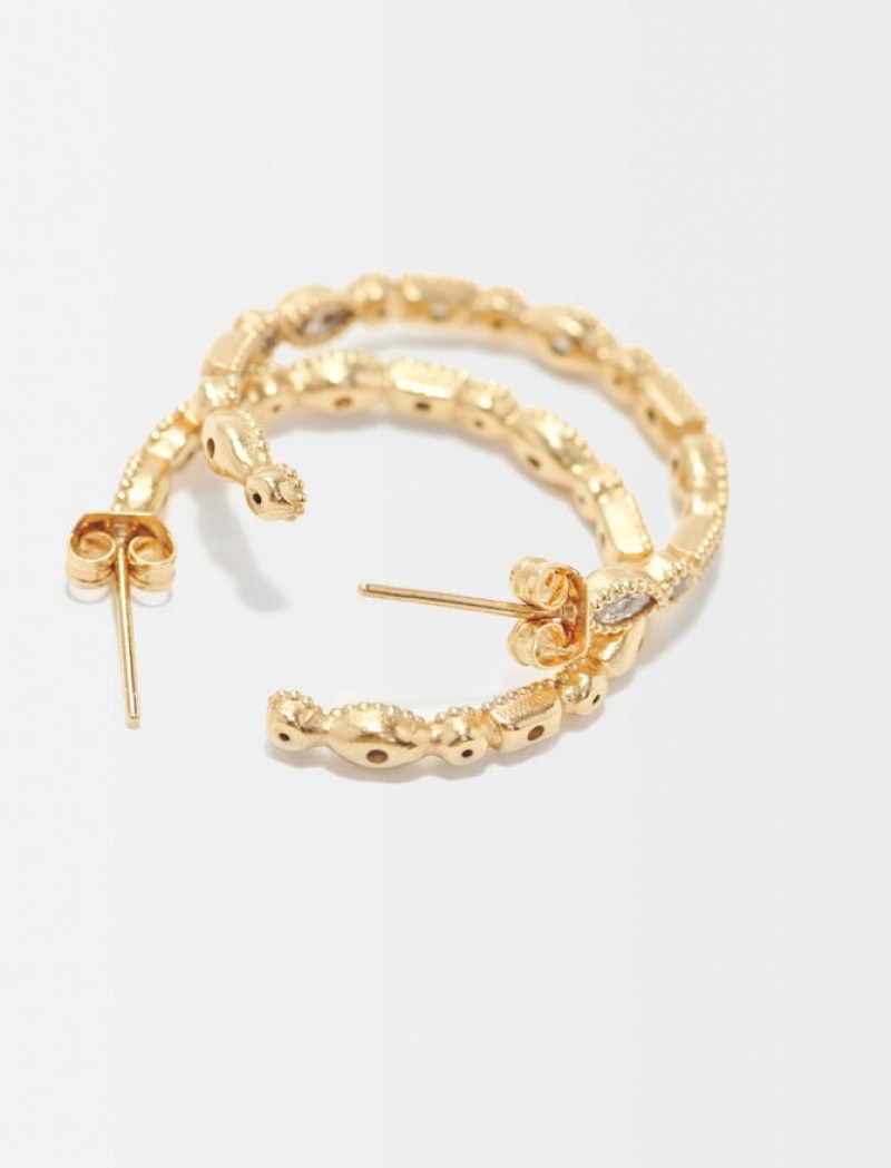 Maje Sophisticated Hoop Sieraden Dames Goud | ISYLAPO-76