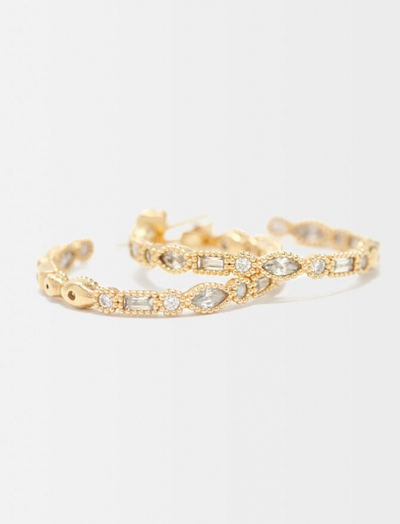 Maje Sophisticated Hoop Sieraden Dames Goud | ISYLAPO-76