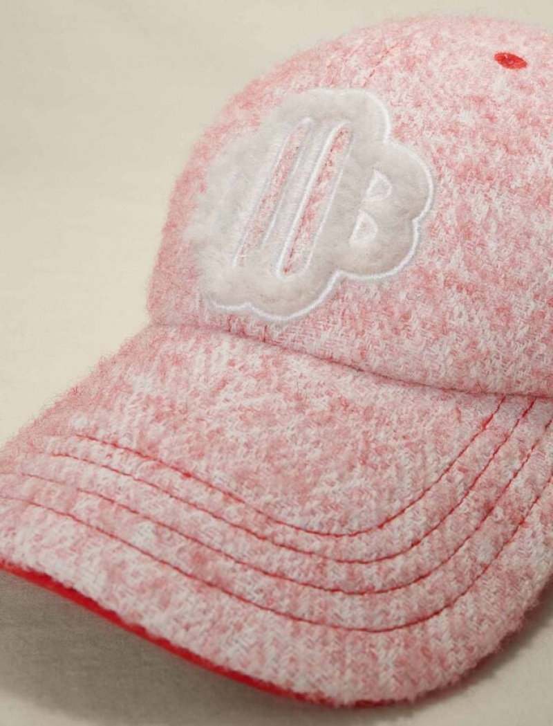 Maje Tweed-effect Baseball Caps Dames Roze | IXCMZEF-35