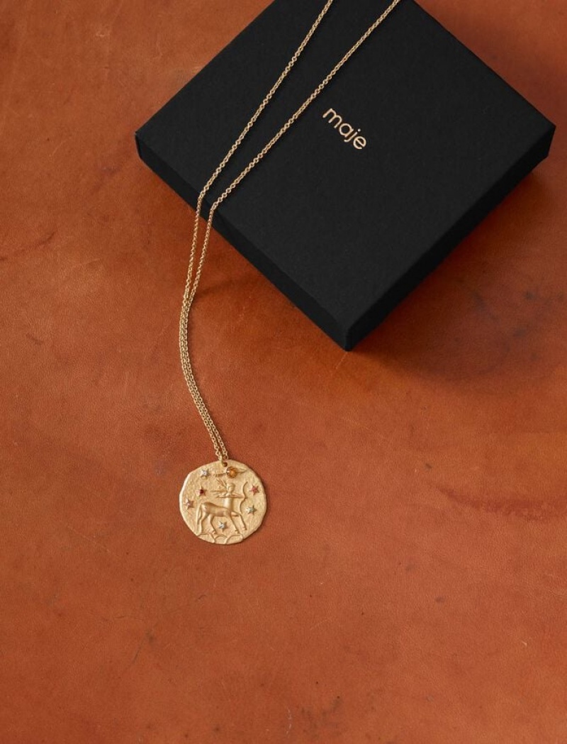 Maje Virgo Zodiac Sign Sieraden Dames Goud | YDHAVUT-97